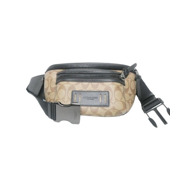 Coach Track Belt Bag In Signature Canvas (Color: Beige) - Picture 1 of 3
